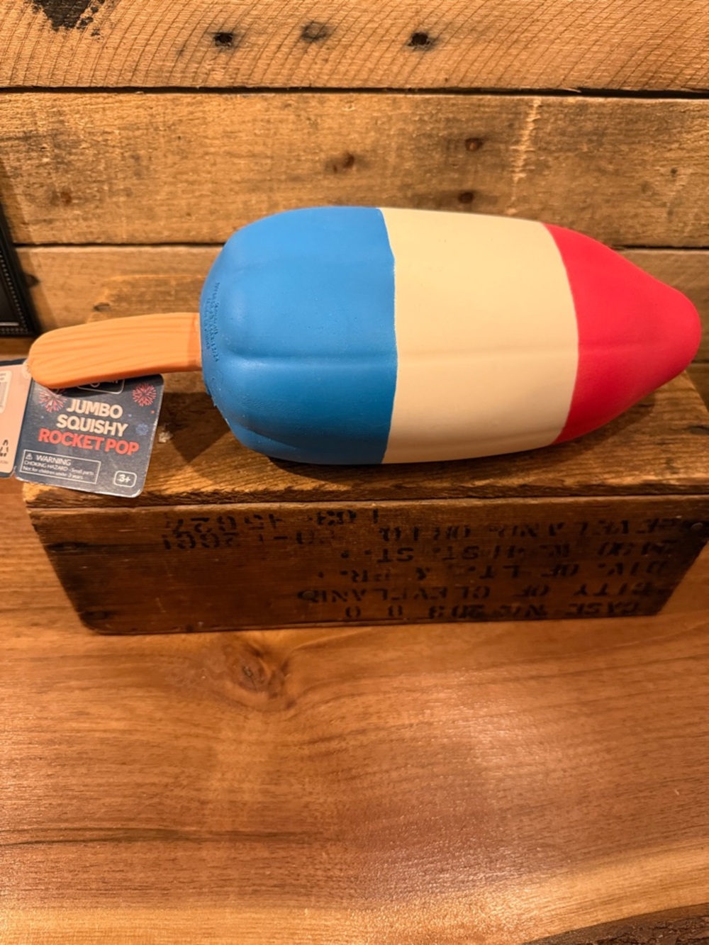 Keycraft Tri-Color Jumbo Squishy Rocket Pop - Blue, White, Red